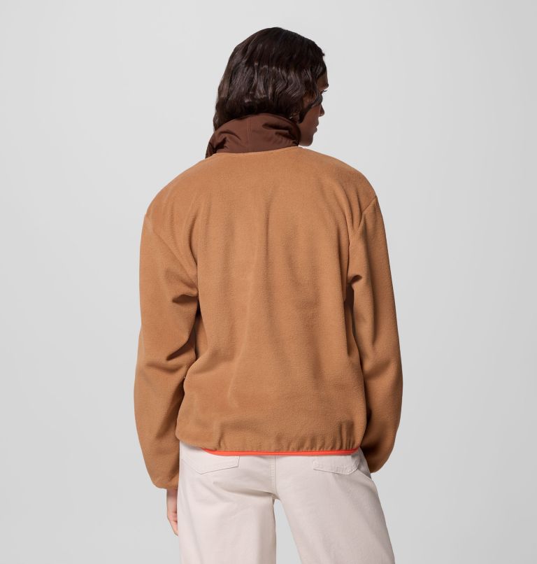 Women's Sequoia Grove Half Zip Fleece, Color: Camel Brown, Tobacco, Zing, image 3