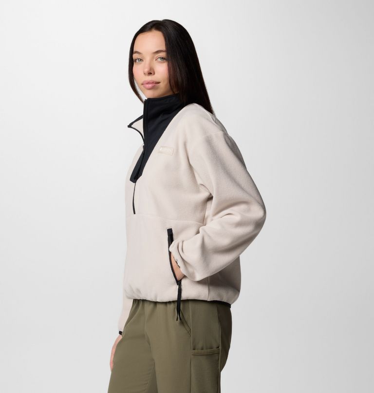 Women's Sequoia Grove Half Zip Fleece, Color: Dark Stone, Black, image 3
