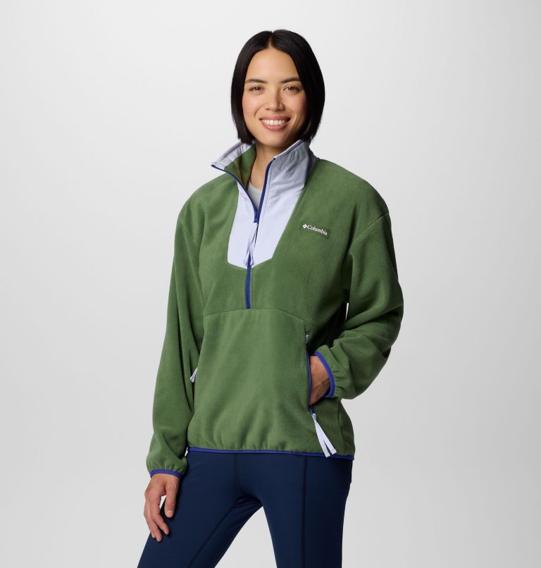 Womens Sequoia Grove™ 1/2 Zip Fleece-Sea Salt / Dark Stone