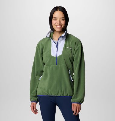 Chaqueta De Media Cremallera Columbia Para Mujer - Tejido Fleece Con Contenido Reciclado, Bolsillos Con Cremallera