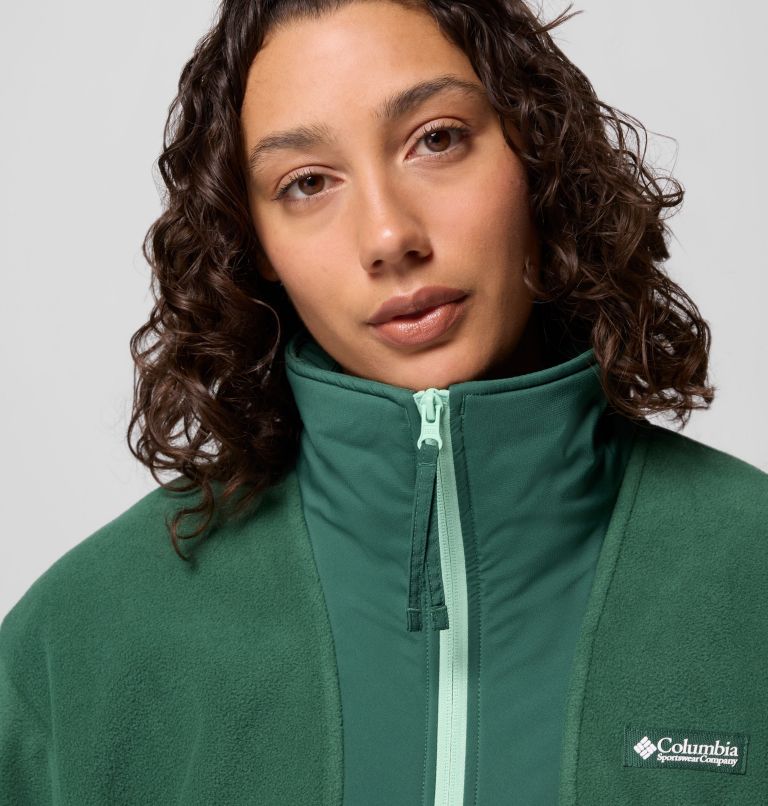 Women's Sequoia Grove Half Zip Fleece, Color: Rain Forest, New Mint, image 5