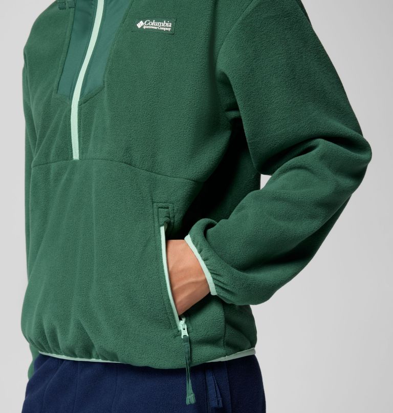 Women's Sequoia Grove Half Zip Fleece, Color: Rain Forest, New Mint, image 6