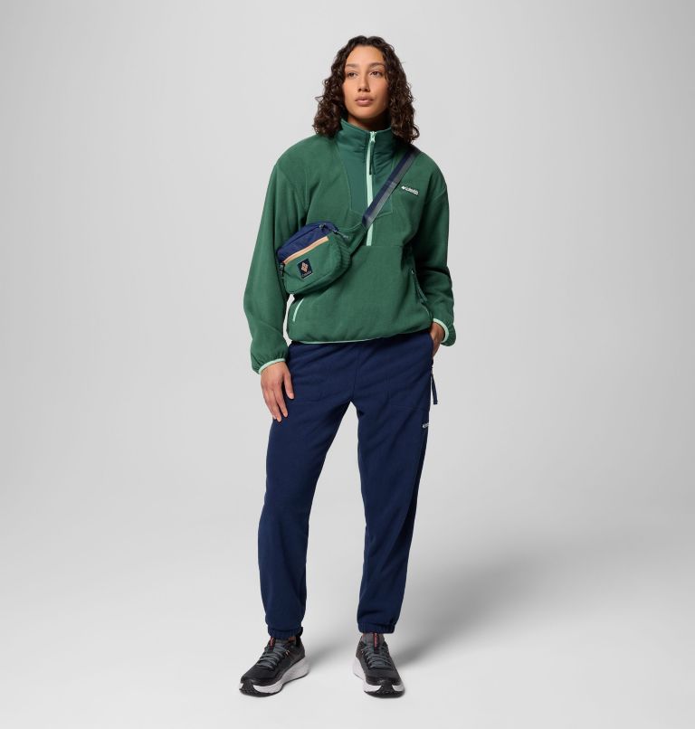 Women's Sequoia Grove Half Zip Fleece, Color: Rain Forest, New Mint, image 2