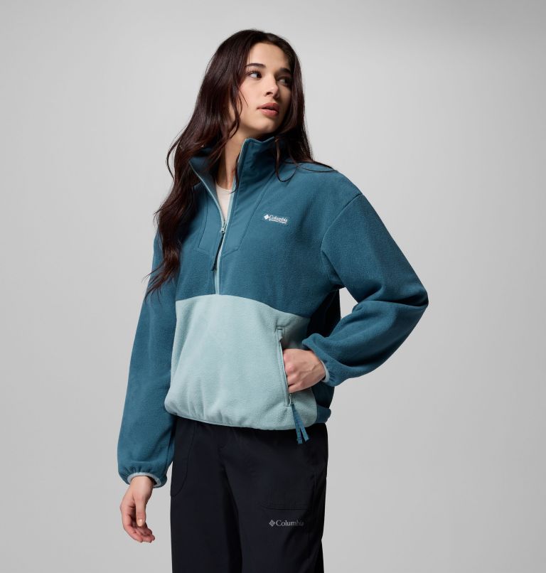 Women's Sequoia Grove Half Zip Fleece, Color: Everblue, Crushed Blue, image 4