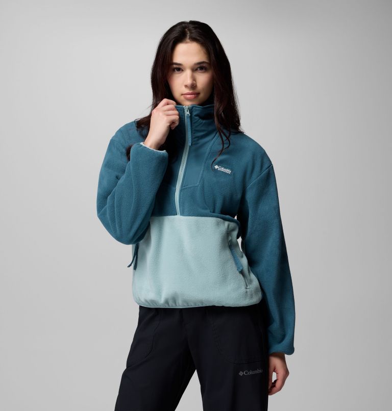 Women's Sequoia Grove Half Zip Fleece, Color: Everblue, Crushed Blue, image 1
