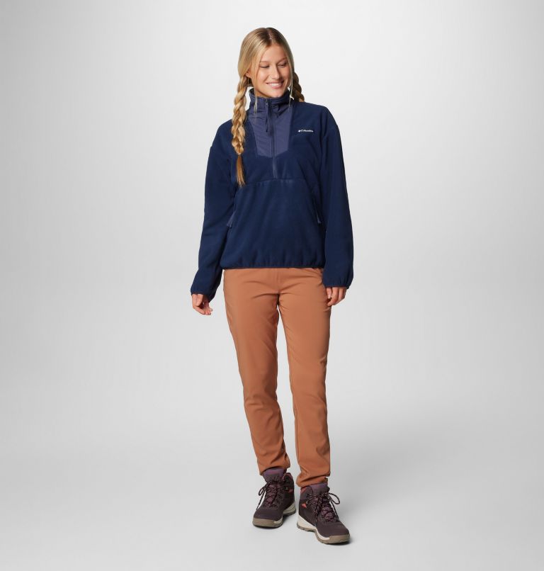 Women's Sequoia Grove Half Zip Fleece, Color: Collegiate Navy, Nocturnal, image 3
