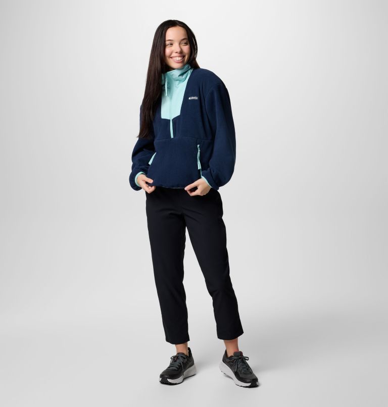 Women's Sequoia Grove Half Zip Fleece, Color: Collegiate Navy, Spray, image 5