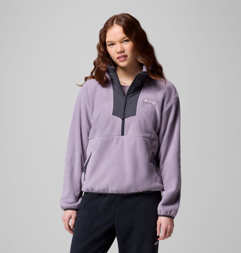 Women's Sequoia Grove Half Zip Fleece, Color: Shale Purple, Shark, Shark, image 1