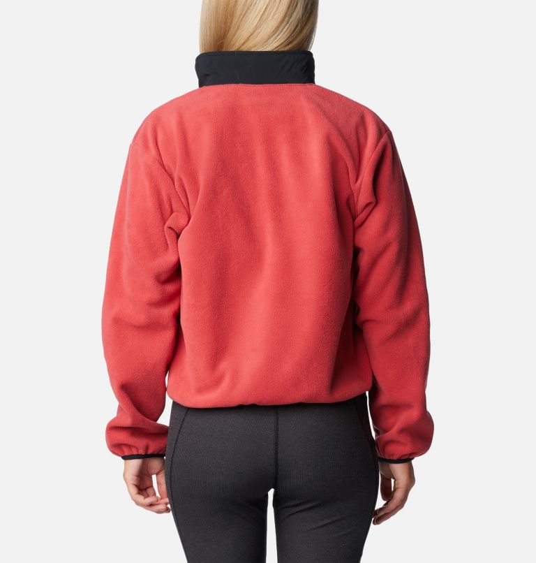 Women's Sequoia Grove Half Zip Fleece, Color: Daredevil, Black, image 2