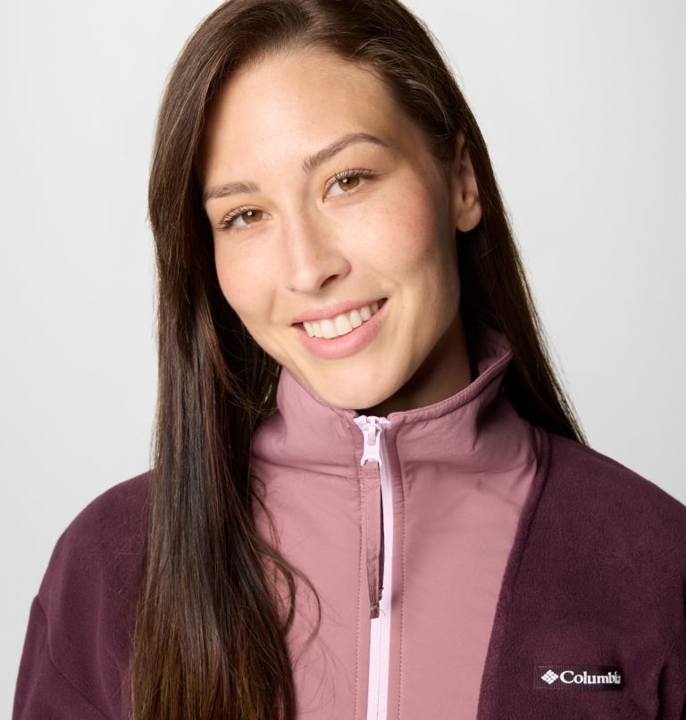 Women's Sequoia Grove Half Zip Fleece, Color: Moonvista, Fig, Pink Dawn, image 5