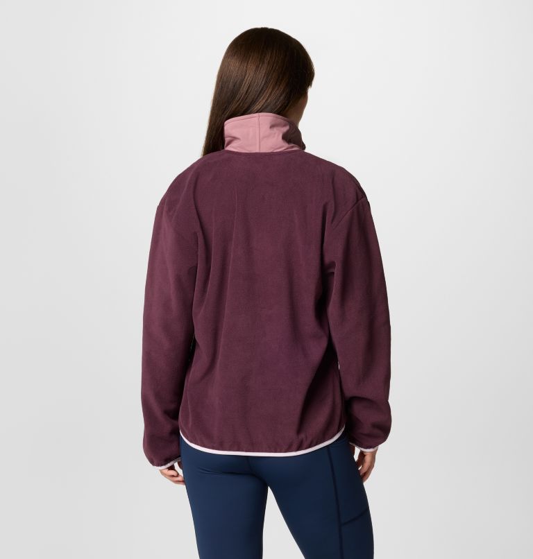 Women's Sequoia Grove Half Zip Fleece, Color: Moonvista, Fig, Pink Dawn, image 2