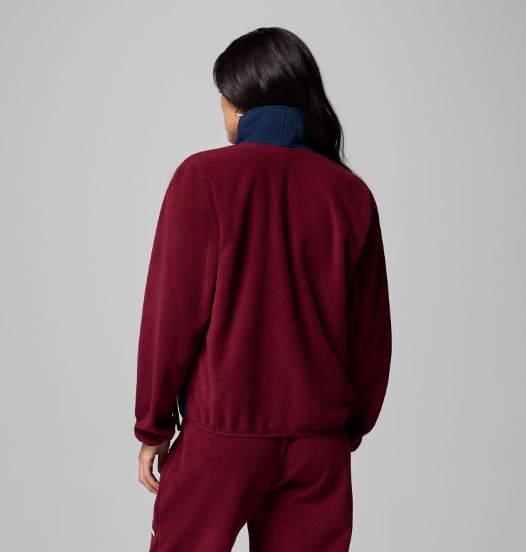 Women's Sequoia Grove Half Zip Fleece, Color: Rich Wine, Collegiate Navy, Maple Sugar, image 3