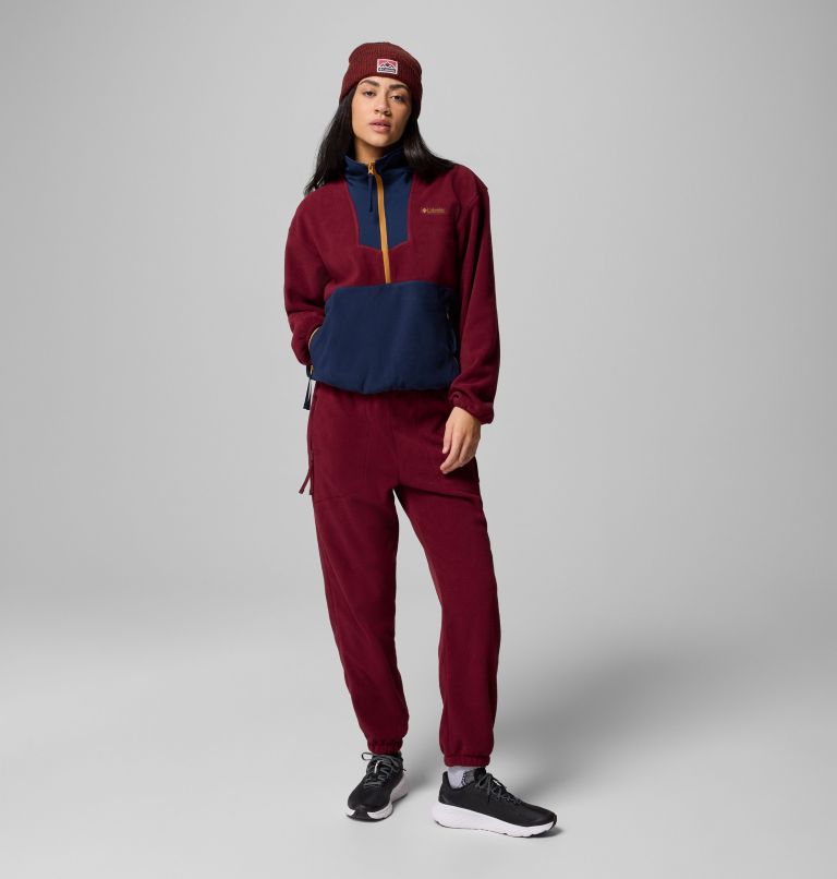Women's Sequoia Grove Half Zip Fleece, Color: Rich Wine, Collegiate Navy, Maple Sugar, image 2