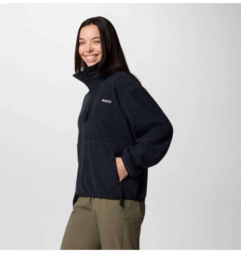 Forro polar con media cremallera Sequoia Grove para mujer, Color: Black, image 3