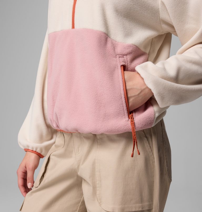 Women's Sequoia Grove Half Zip Fleece, Color: Chalk, Eraser Pink, Tuscan, image 6