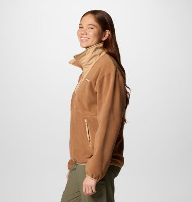 Polaire Demi-Zip Sequoia Grove Femme, Color: Camel Brown, Canoe, image 4