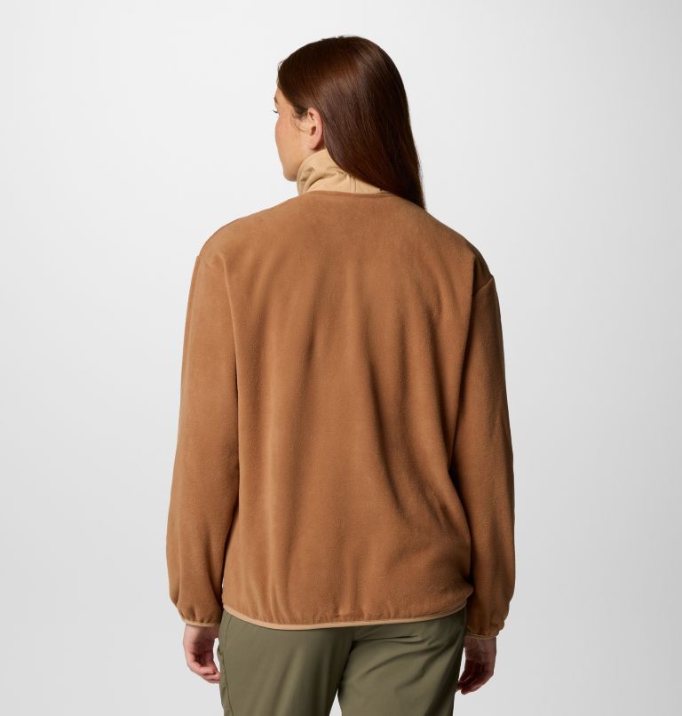 Women's Sequoia Grove Half Zip Fleece, Color: Camel Brown, Canoe, image 2