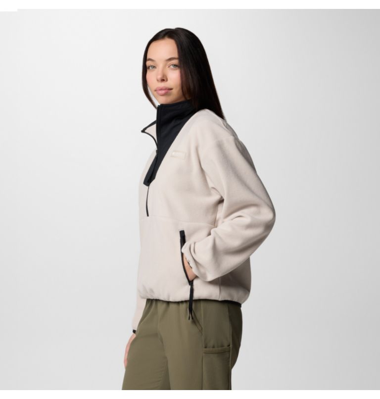 Women's Sequoia Grove Half Zip Fleece, Color: Dark Stone, Black, image 3