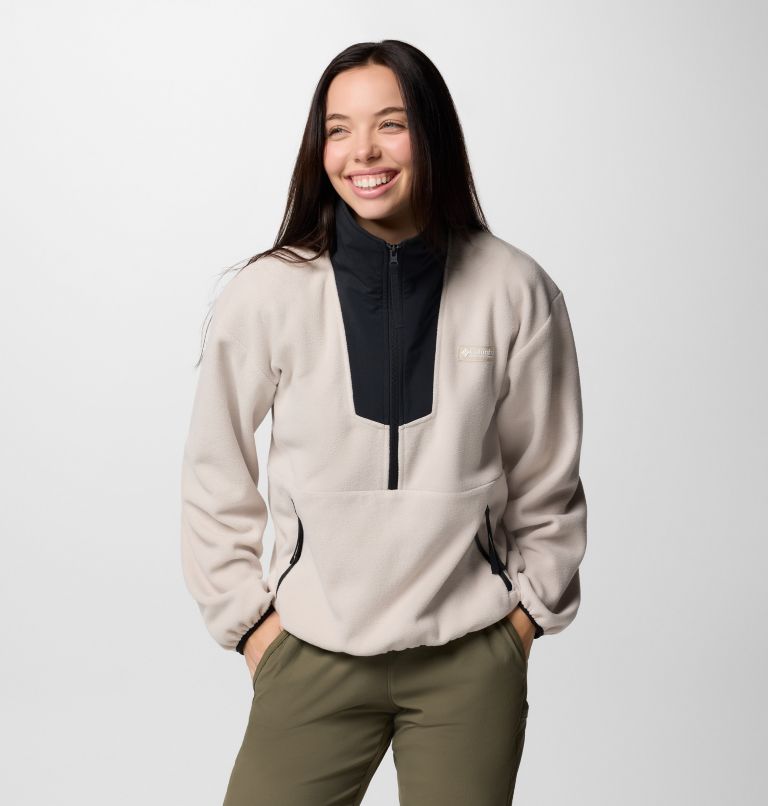 Women's Sequoia Grove Half Zip Fleece, Color: Dark Stone, Black, image 5