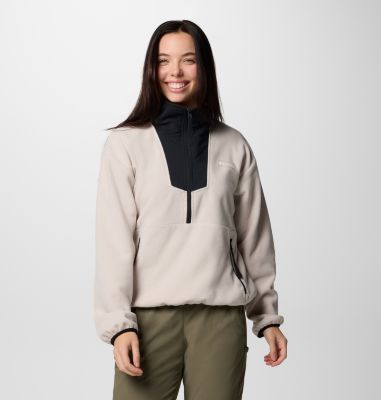 Women's Sequoia Grove Half Zip Fleece, Color: Dark Stone, Black, image 1