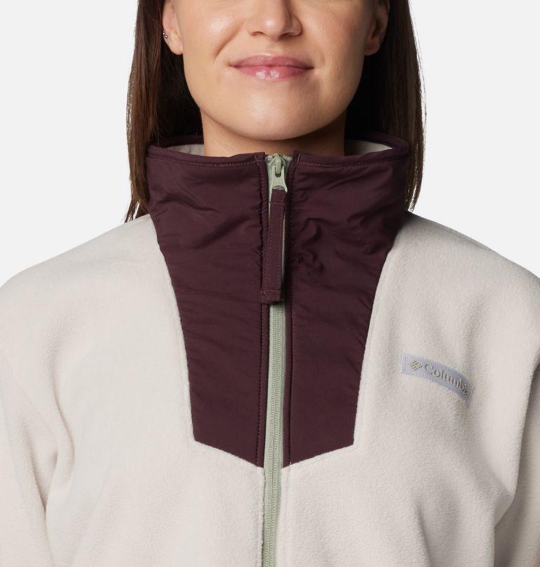 Women's Sequoia Grove Half Zip Fleece, Color: Dark Stone, Pink Agave, image 4