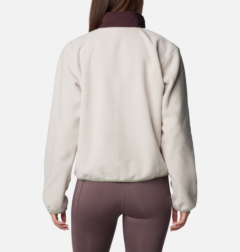 Women's Sequoia Grove Half Zip Fleece, Color: Dark Stone, Pink Agave, image 2