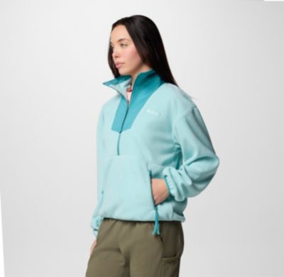 Polaire Demi-Zip Sequoia Grove Femme, Color: Spray, Teal, image 7