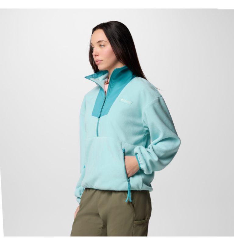 Polaire Demi-Zip Sequoia Grove Femme, Color: Spray, Teal, image 3