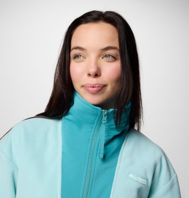 Polaire Demi-Zip Sequoia Grove Femme, Color: Spray, Teal, image 8