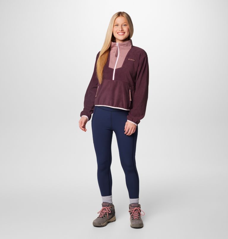Women's Sequoia Grove Half Zip Fleece, Color: Moonvista, Fig, Pink Dawn, image 3