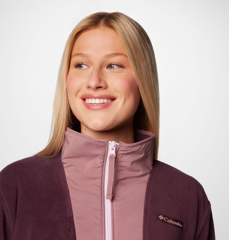 Women's Sequoia Grove Half Zip Fleece, Color: Moonvista, Fig, Pink Dawn, image 5