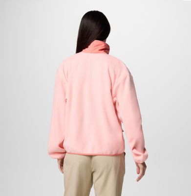 Women's Sequoia Grove Half Zip Fleece, Color: Pink Sand, Alpenglow, image 14