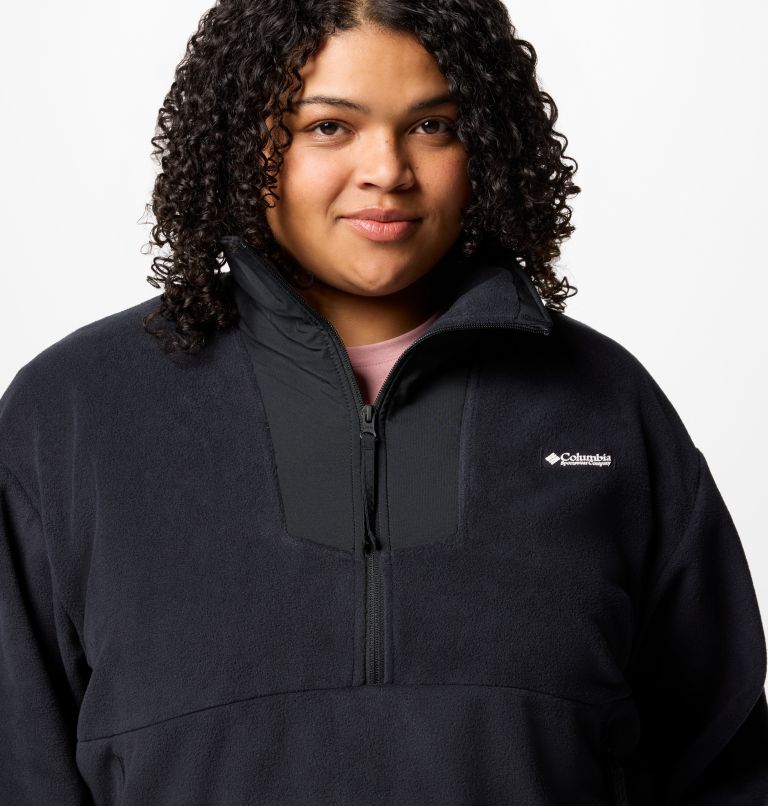 Women's Sequoia Grove Half Zip Fleece - Plus Size, Color: Black, image 4