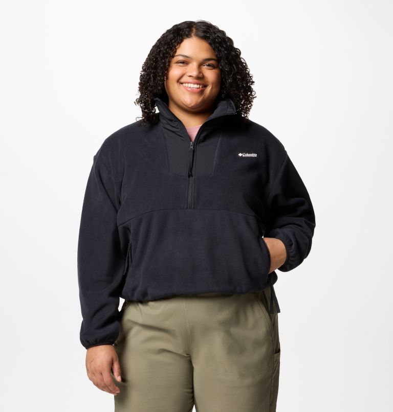 Women's Sequoia Grove Half Zip Fleece - Plus Size, Color: Black, image 1