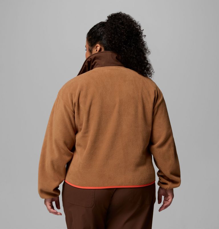 Women's Sequoia Grove Half Zip Fleece - Plus Size, Color: Camel Brown, Tobacco, Zing, image 3