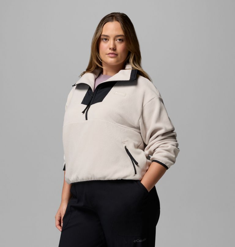 Women's Sequoia Grove Half Zip Fleece - Plus Size, Color: Dark Stone, Black, image 4