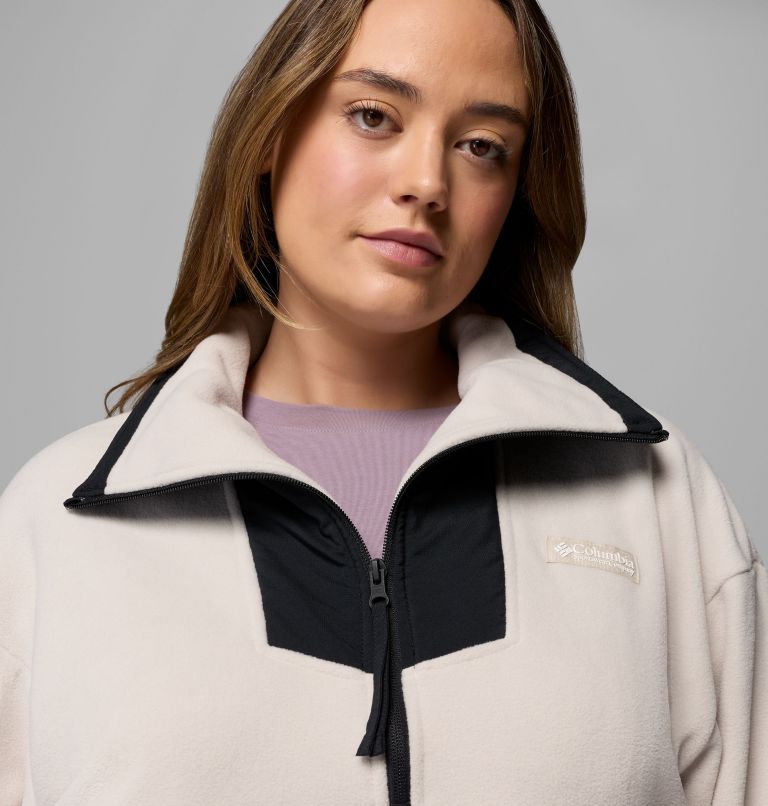 Women's Sequoia Grove Half Zip Fleece - Plus Size, Color: Dark Stone, Black, image 5