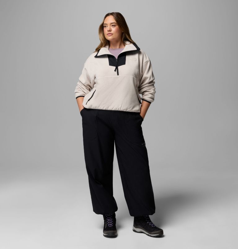 Women's Sequoia Grove Half Zip Fleece - Plus Size, Color: Dark Stone, Black, image 2