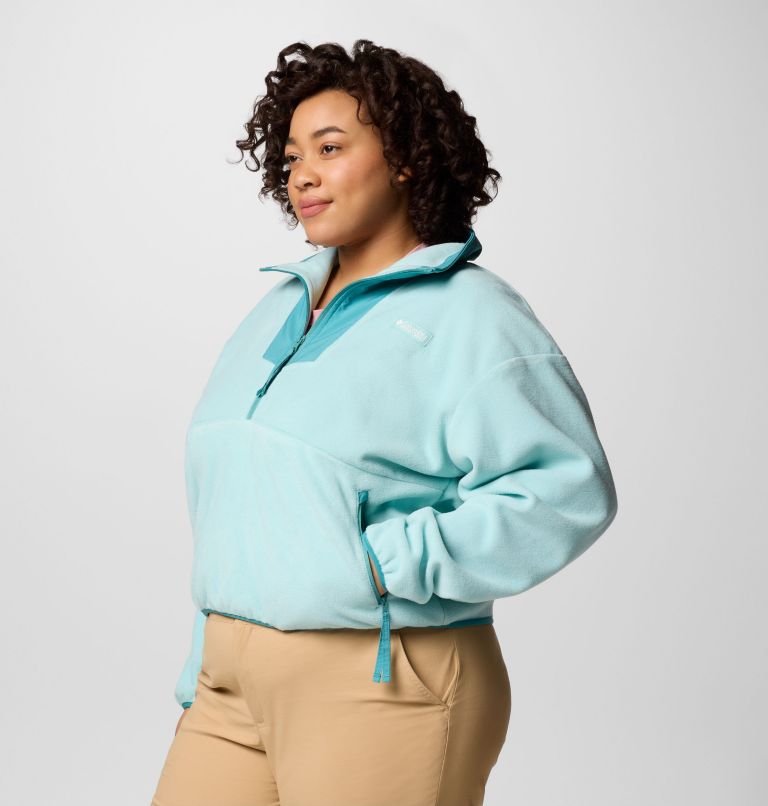 Women's Sequoia Grove Half Zip Fleece - Plus Size, Color: Spray, Teal, image 3