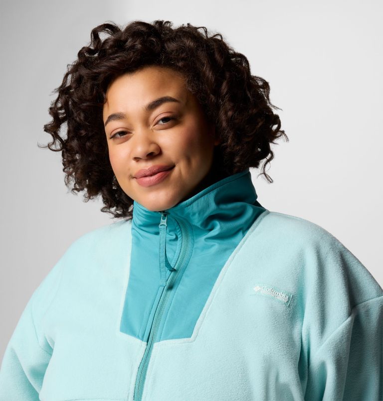 Women's Sequoia Grove Half Zip Fleece - Plus Size, Color: Spray, Teal, image 4