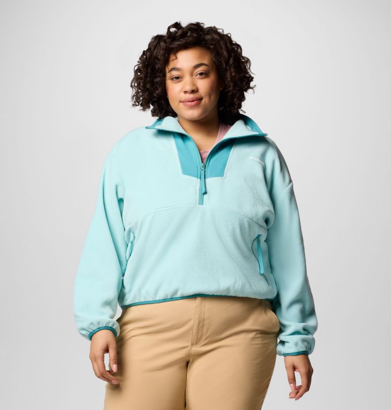 Women's Sequoia Grove Half Zip Fleece - Plus Size, Color: Spray, Teal, image 1