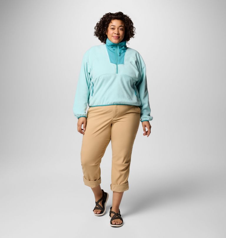 Women's Sequoia Grove Half Zip Fleece - Plus Size, Color: Spray, Teal, image 5