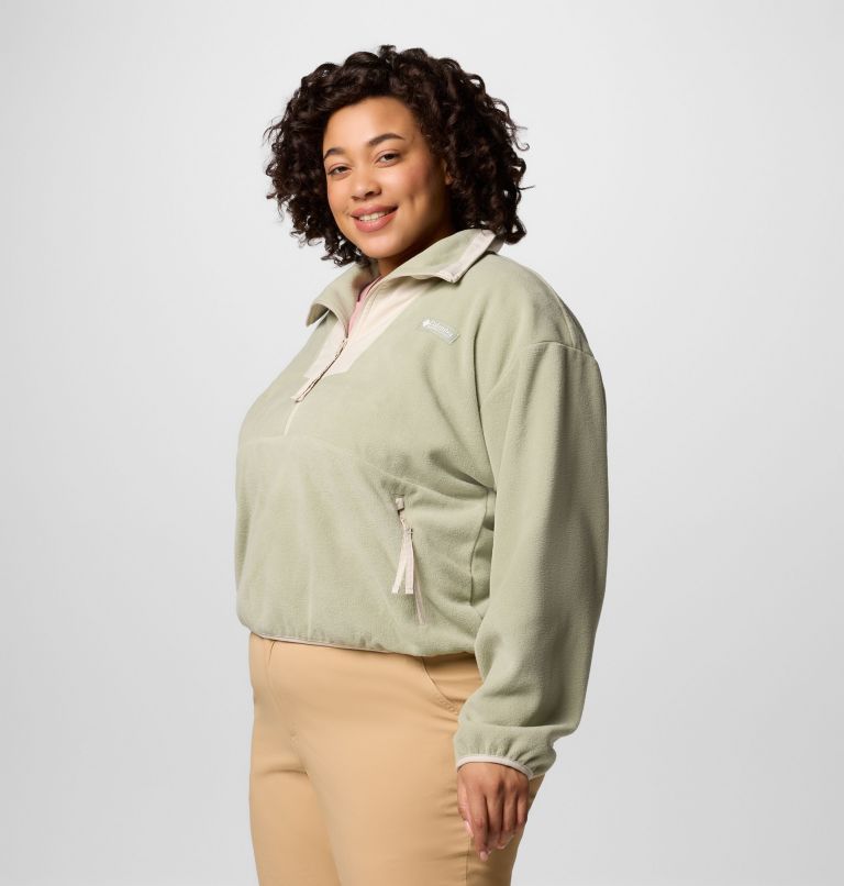 Women's Sequoia Grove Half Zip Fleece - Plus Size, Color: Safari, Dark Stone, image 3