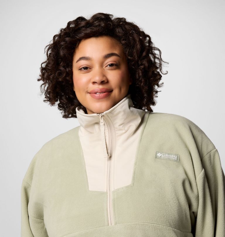 Women's Sequoia Grove Half Zip Fleece - Plus Size, Color: Safari, Dark Stone, image 4