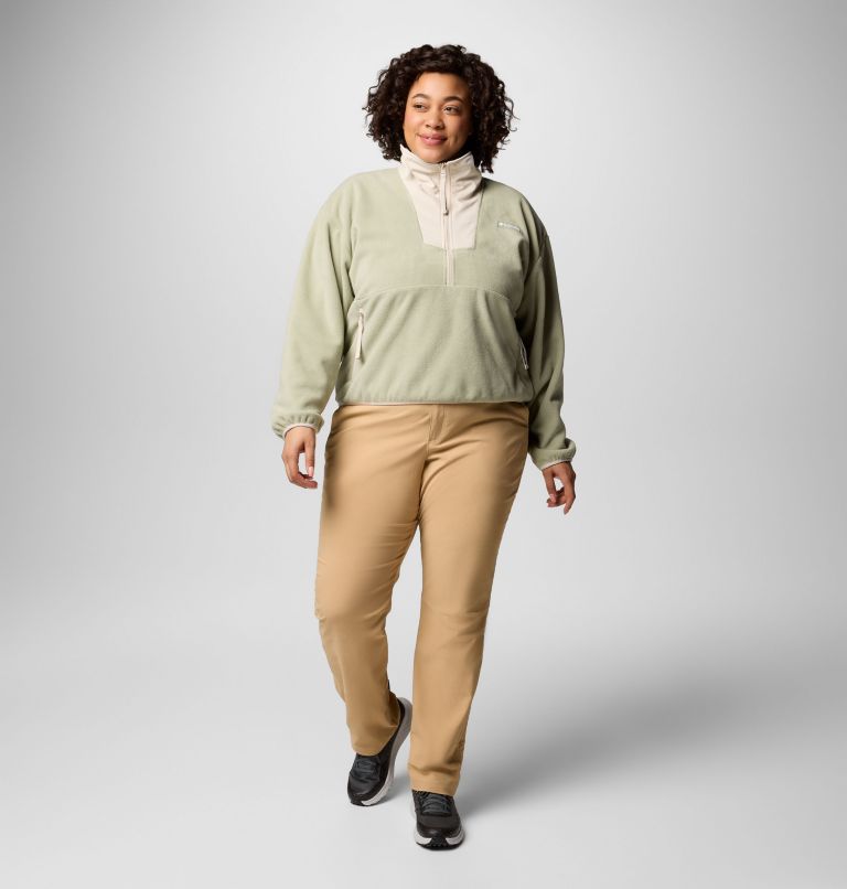 Women's Sequoia Grove Half Zip Fleece - Plus Size, Color: Safari, Dark Stone, image 5