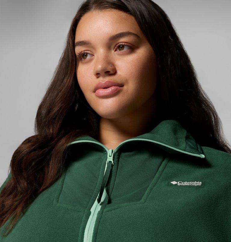 Women's Sequoia Grove Half Zip Fleece - Plus Size, Color: Rain Forest, New Mint, image 5