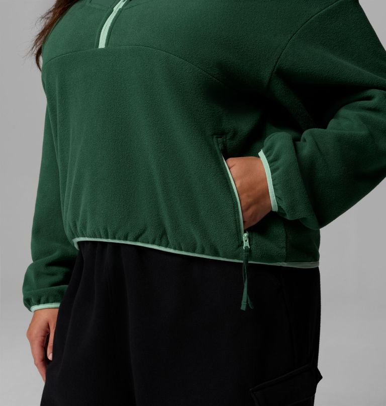 Women's Sequoia Grove Half Zip Fleece - Plus Size, Color: Rain Forest, New Mint, image 6
