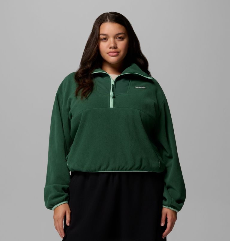 Women's Sequoia Grove Half Zip Fleece - Plus Size, Color: Rain Forest, New Mint, image 1