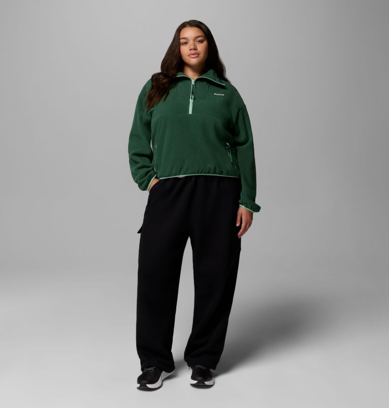Women's Sequoia Grove Half Zip Fleece - Plus Size, Color: Rain Forest, New Mint, image 2