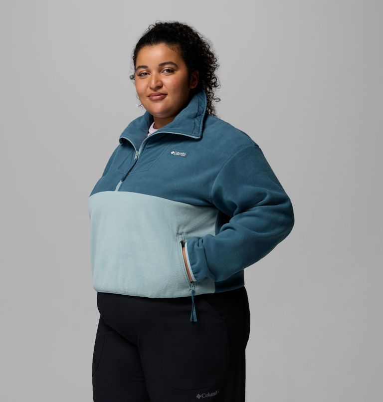 Women's Sequoia Grove Half Zip Fleece - Plus Size, Color: Everblue, Crushed Blue, image 4